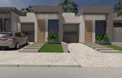 Imagem: A casa possui 3 Dormitórios, 2 Banheiros, 1 Vaga na garagem