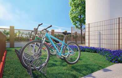 Imagem: O apartamento possui 2 Dormitórios, 1 Banheiro, 1 Vaga na garagem