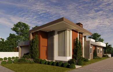 Imagem: A casa possui 3 Suítes, 4 Banheiros, 2 Vagas na garagem, 205m²