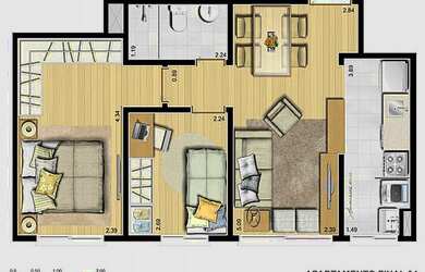 Imagem: Apartamento com 2 Dormitorio(s) localizado(a) no bairro Ipanema