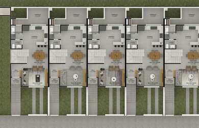 Imagem: A casa possui 1 Suíte, 2 Banheiros, 3 Vagas na garagem e 179m²