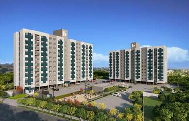 Imagem: O apartamento possui 2 Dormitórios, 1 Banheiro, 1 Vaga na garagem