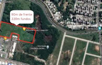 Imagem 1: Terreno na BR116 em Sapucaia ao lado CASSOL, frente mede 90 mts x 220...