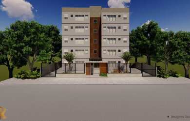 Imagem: O apartamento possui 2 Dormitórios, 1 Banheiro, 1 Vaga na garagem