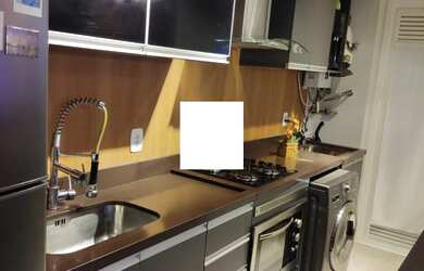 Imagem: O apartamento possui 2 Dormitórios, 1 Banheiro, 1 Vaga na garagem