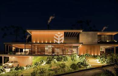 Imagem: O terreno possui 4 Dormitórios, 4 Suítes, 4 Banheiros, 2 Vagas