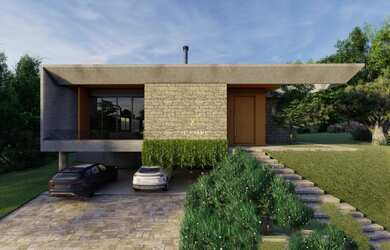 Imagem: A casa possui 3 Suítes, 4 Banheiros, 3 Vagas na garagem, 350m²