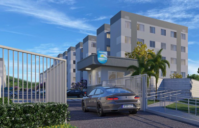 Imagem: O apartamento possui 2 Dormitórios, 1 Banheiro e 1 Vaga na