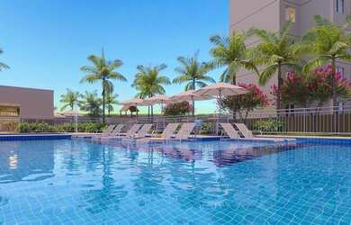 Imagem: O apartamento possui 2 Dormitórios, 1 Banheiro, 1 Vaga na garagem