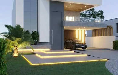 Imagem: A casa em condomínio possui 4 Dormitórios, 4 Suítes, 1 Banheiro