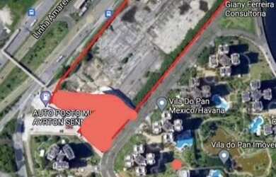 Imagem: O terreno possui 39.000m² de Área e está localizado em Barra