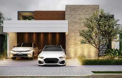 Imagem: A casa em condomínio possui 3 Dormitórios, 3 Suítes, 4 Banheiros