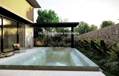 Imagem: A casa em condomínio possui 4 Dormitórios, 3 Suítes, 5 Banheiros