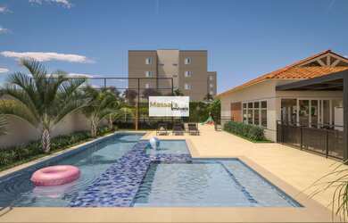 Imagem: O apartamento possui 2 Dormitórios, 1 Banheiro, 1 Vaga na garagem