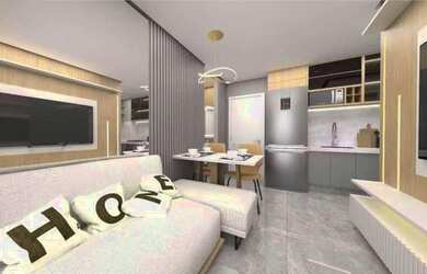 Imagem: O apartamento possui 2 Dormitórios, 1 Banheiro, 1 Vaga na garagem