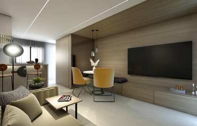 Imagem: O apartamento possui 1 Dormitório, 1 Banheiro, 40m² de Área