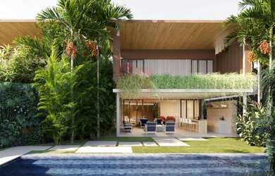 Imagem: A casa em condomínio possui 4 Dormitórios, 4 Suítes, 6 Banheiros