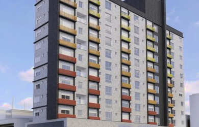 Imagem: O apartamento possui 1 Dormitório, 1 Banheiro, 37m² de Área