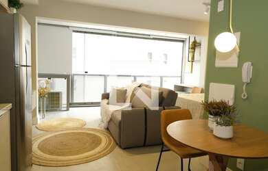 Imagem: O apartamento possui 1 Dormitório, 1 Suíte, 1 Banheiro, 1