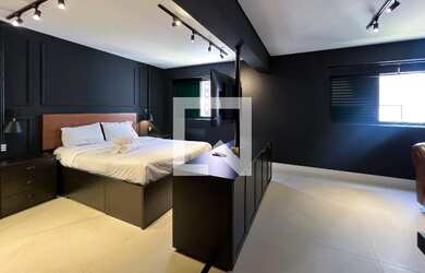 Imagem: A kitnet possui 1 Dormitório, 1 Suíte, 1 Banheiro, 1 Vaga