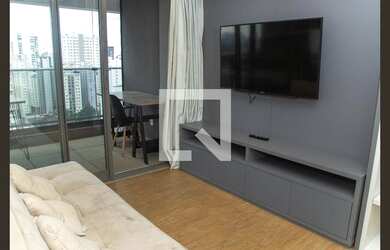 Imagem: O apartamento possui 1 Dormitório, 1 Banheiro, 1 Vaga na garagem