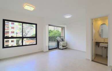 Imagem: O apartamento possui 1 Dormitório, 1 Suíte, 2 Banheiros, 45m²