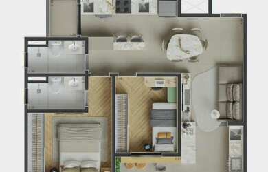 Imagem 4: WIN RUDGE RAMOS BREVE LANÇAMENTO SÃO BERNARDO 57M² 2 DORMITÓRIOS/1...