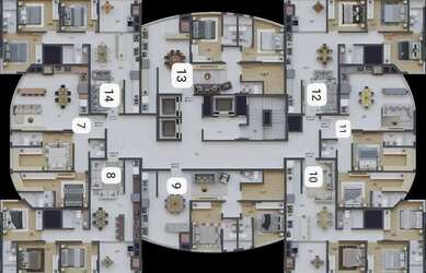 Imagem: O apartamento possui 3 Dormitórios, 3 Banheiros, 2 Vagas na