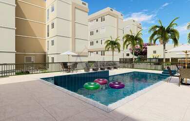 Imagem: O apartamento possui 2 Dormitórios, 1 Banheiro, 1 Vaga na garagem