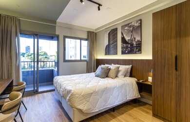 Imagem: O apartamento possui 1 Dormitório, 1 Banheiro, 26m² de Área