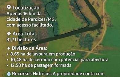 Imagem: A fazenda possui 31m² de Área e está localizado em Area Rural