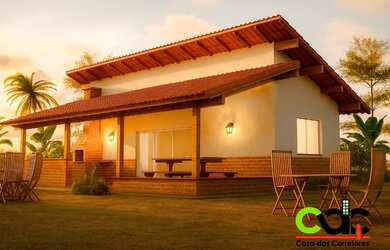 Imagem: A chácara possui 2 Dormitórios, 1 Banheiro, 1 Vaga na garagem