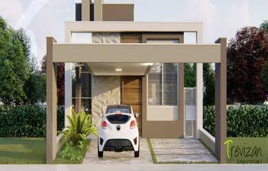 Imagem: A casa em condomínio possui 3 Dormitórios, 1 Suíte, 2 Vagas