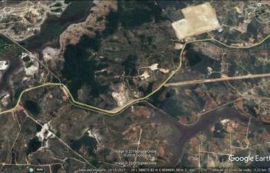 Imagem: O terreno possui 1.470.000m² de Área Privada e está localizado