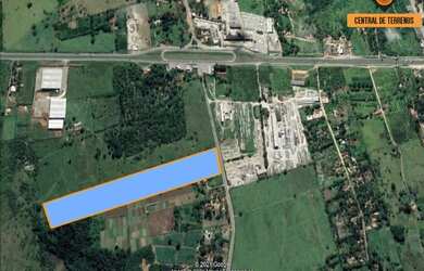 Imagem: O terreno possui 83.000m² de Área Privada e está localizado