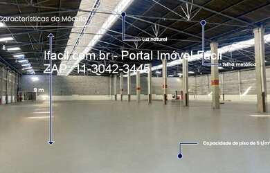 Imagem: O depósito possui 37.362m² de Área, 15.000m² de Área Privada