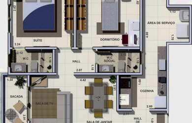 Imagem 3: Apartamento novo para venda em Bonfim Paulista no Centro, alto padrao,...