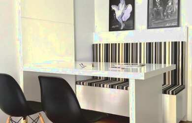 Imagem: O apartamento possui 1 Dormitório, 1 Banheiro, 1 Vaga na garagem