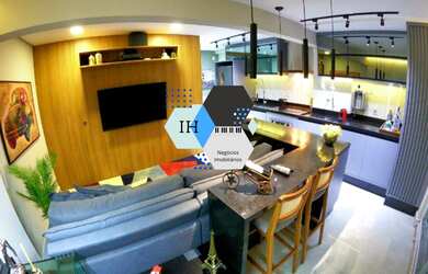 Imagem: O apartamento possui 1 Dormitório, 1 Banheiro, 1 Vaga na garagem