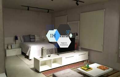 Imagem: O apartamento possui 1 Dormitório, 1 Suíte, 1 Vaga na garagem