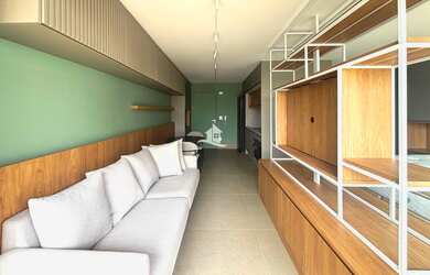 Imagem: O apartamento possui 1 Dormitório, 1 Banheiro, 1 Vaga na garagem