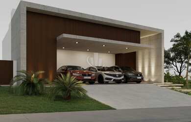 Imagem: A casa em condomínio possui 4 Dormitórios, 4 Suítes, 6 Banheiros