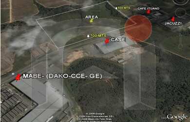 Imagem: O terreno possui 150.000m² de Área Privada e está localizado