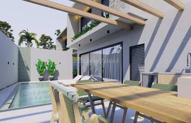 Imagem: A casa em condomínio possui 5 Dormitórios, 5 Suítes, 6 Banheiros