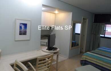 Imagem: O studio possui 1 Dormitório, 1 Banheiro, 1 Vaga na garagem