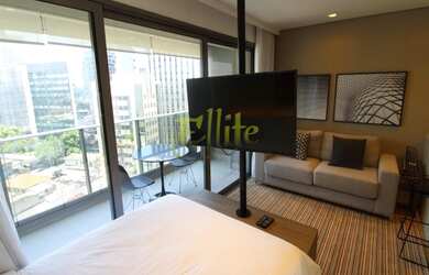 Imagem: O studio possui 1 Dormitório, 1 Banheiro, 1 Vaga na garagem