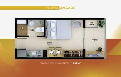 Imagem 9: Apartamento à venda na Pituba, Salvador-BA 1 quarto, 1 banheiro, 19,91...