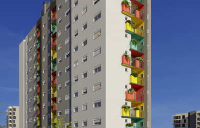 Imagem: O apartamento possui 2 Dormitórios, 1 Suíte, 2 Banheiros