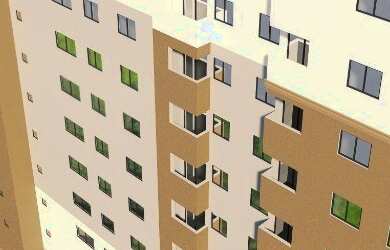 Imagem: O apartamento possui 2 Dormitórios, 1 Banheiro, 1 Vaga na garagem