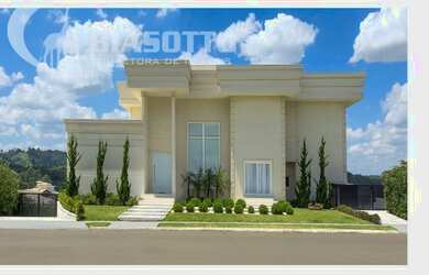 Imagem: A casa em condomínio possui 4 Dormitórios, 4 Suítes, 7 Banheiros